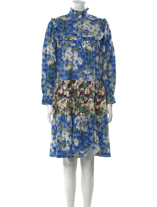Batsheva x Laura Ashley Floral Print Knee-Length Dress