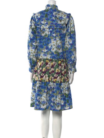 Batsheva x Laura Ashley Floral Print Knee-Length Dress