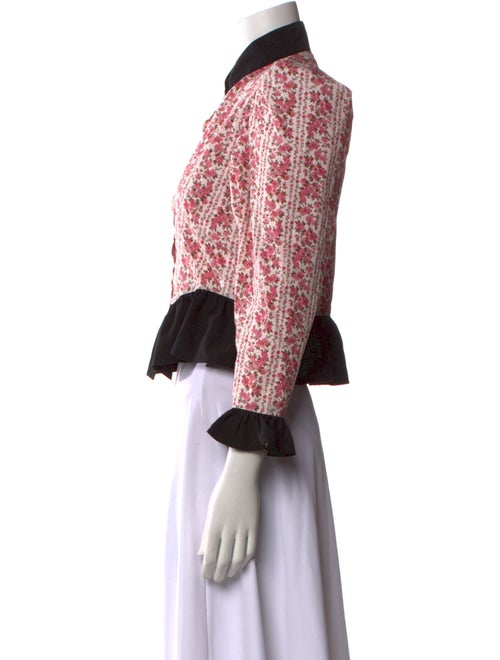 Batsheva x Laura Ashley Paisley Print Mock Neck Crop Top