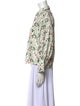 Batsheva x Laura Ashley Floral Print Three-Quarter Sleeve Button-Up Top