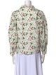 Batsheva x Laura Ashley Floral Print Three-Quarter Sleeve Button-Up Top