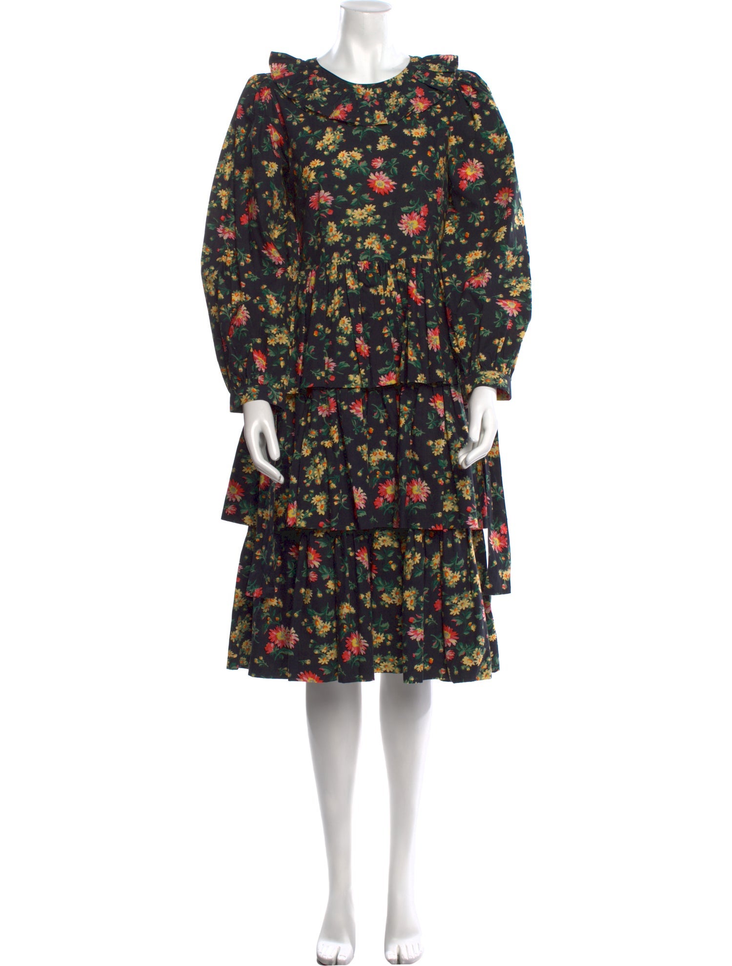 Batsheva x Laura Ashley Floral Print Midi Length Dress