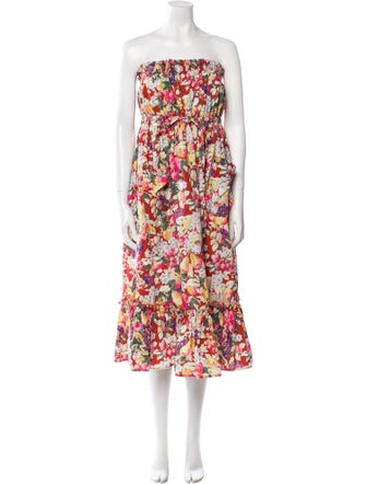Batsheva x Laura Ashley Floral Print Midi Length Dress