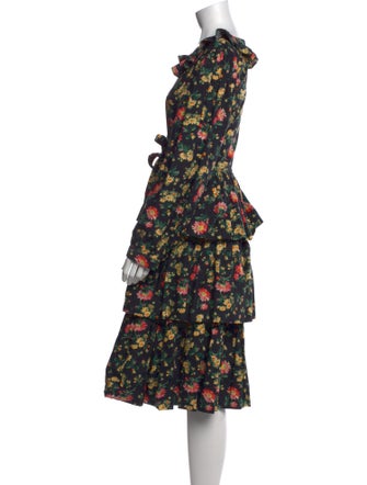 Batsheva x Laura Ashley Floral Print Midi Length Dress