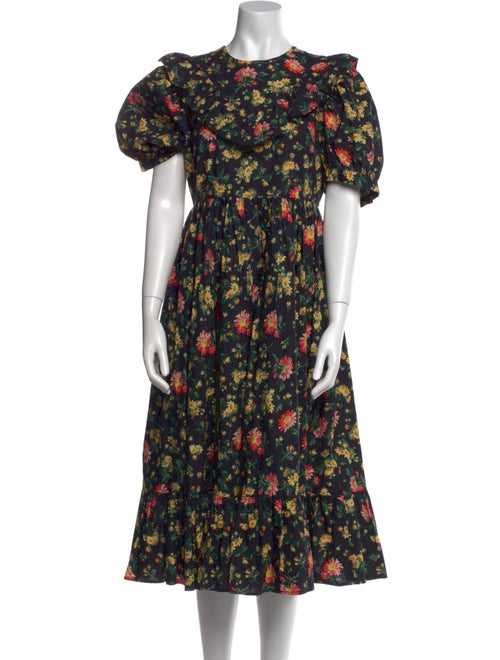 Batsheva x Laura Ashley Floral Print Midi Length Dress