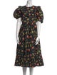 Batsheva x Laura Ashley Floral Print Midi Length Dress