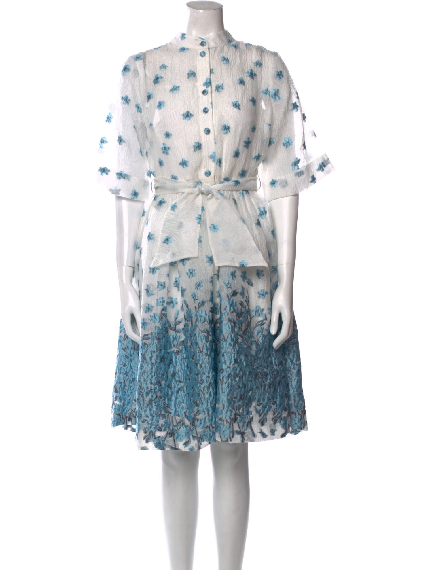 Baruni Floral Print Knee-Length Dress