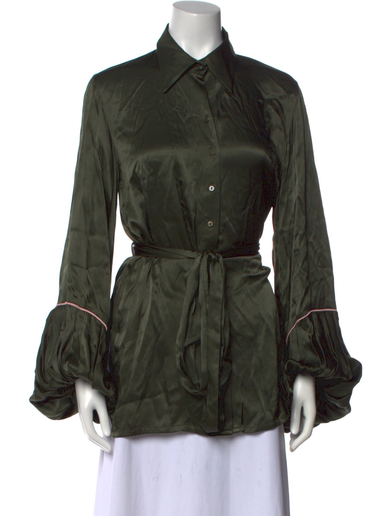 Baruni Long Sleeve Button-Up Top