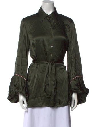 Baruni Long Sleeve Button-Up Top