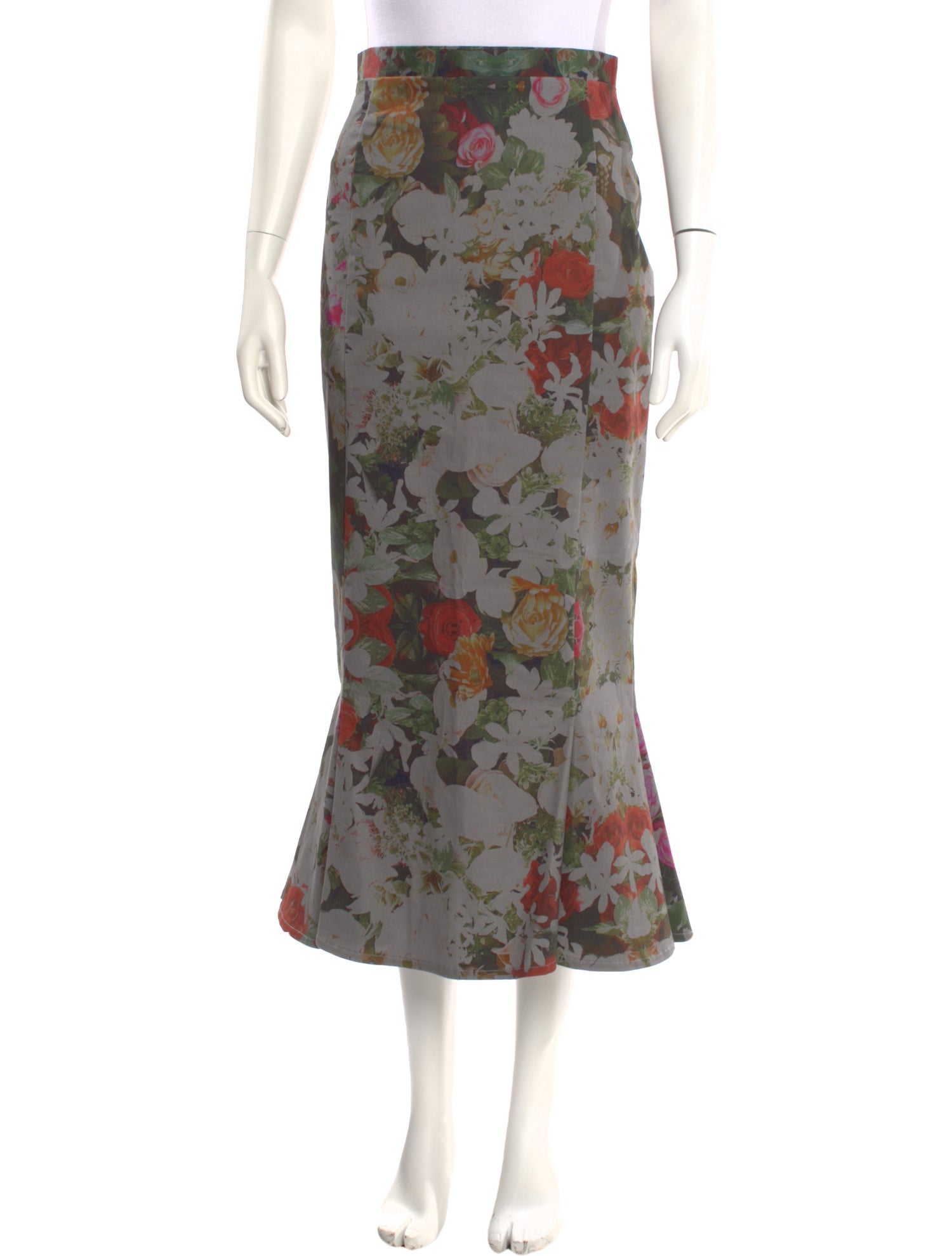 Barbara Bologna Floral Print Midi Length Skirt w/ Tags