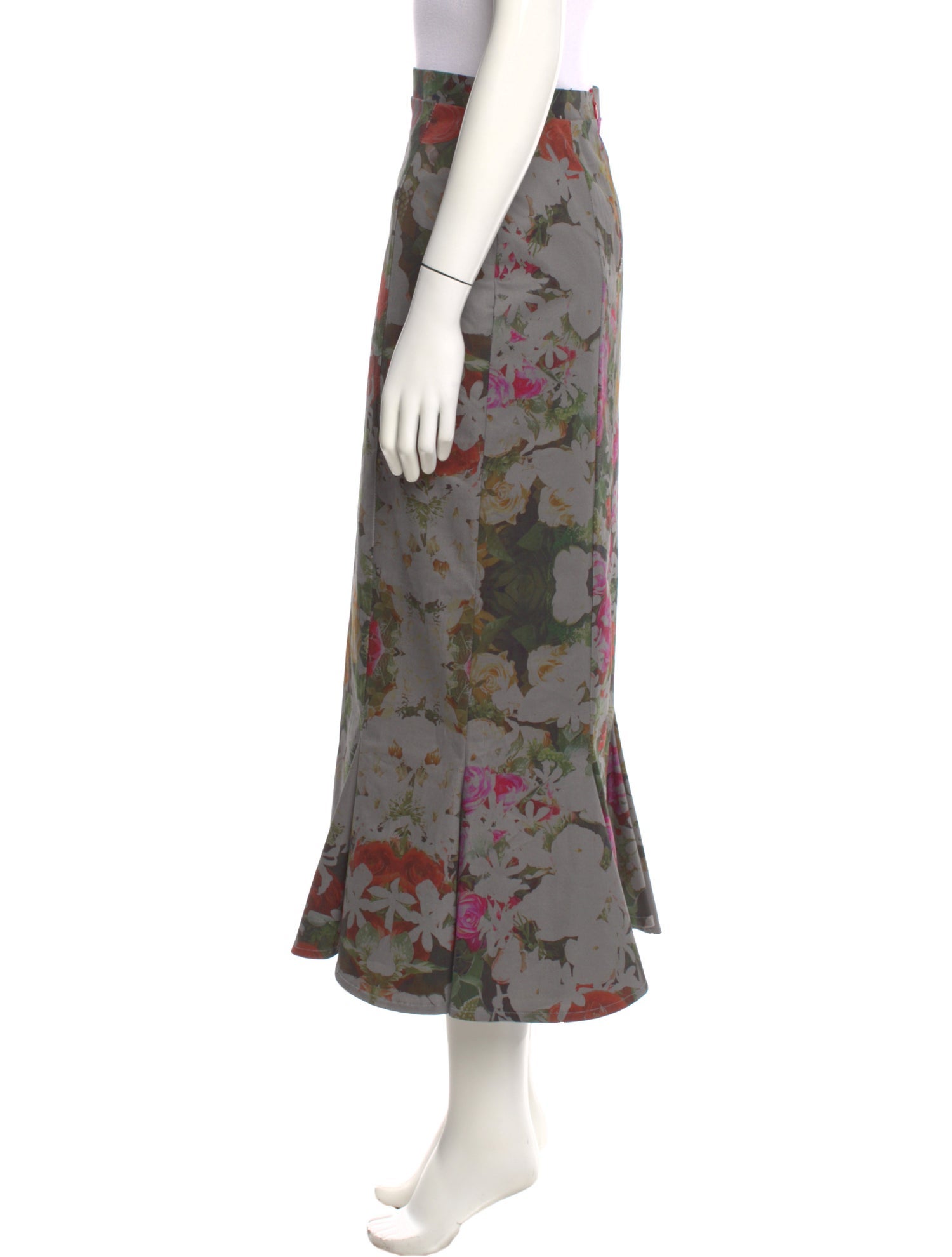 Barbara Bologna Floral Print Midi Length Skirt w/ Tags