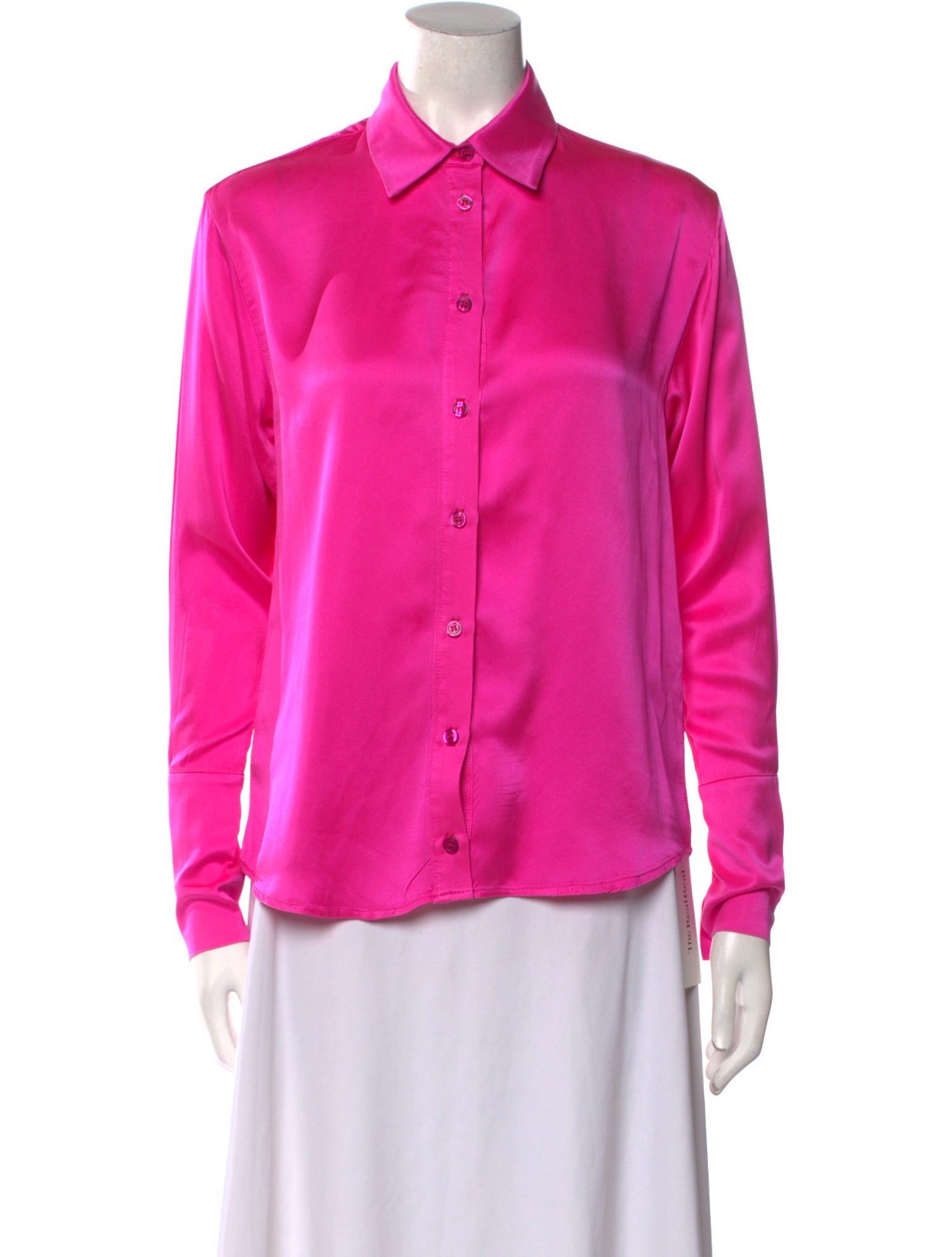 Bardo Collective Silk Long Sleeve Button-Up Top