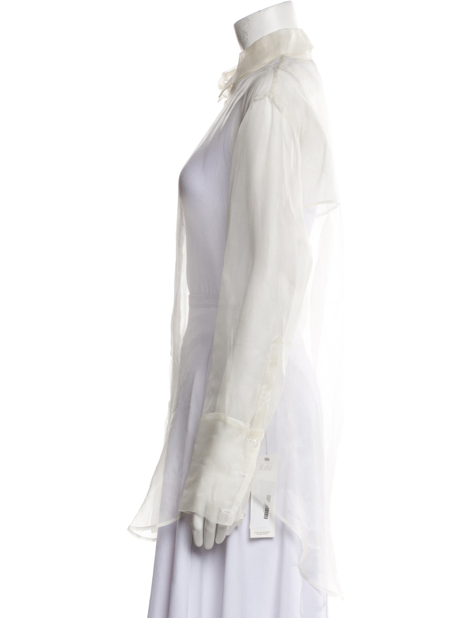 Bardo Collective Silk Long Sleeve Button-Up Top