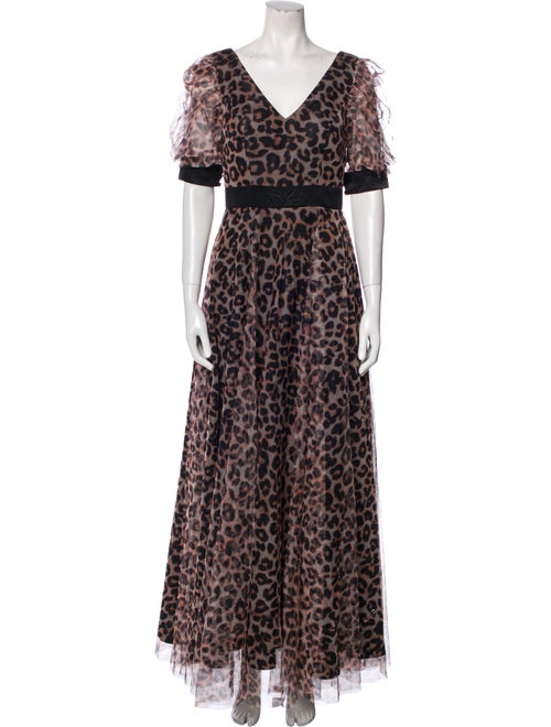 Basix Black Label Animal Print Long Dress