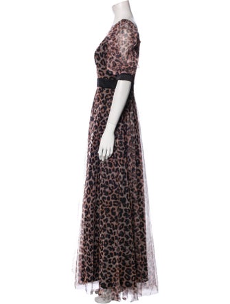 Basix Black Label Animal Print Long Dress