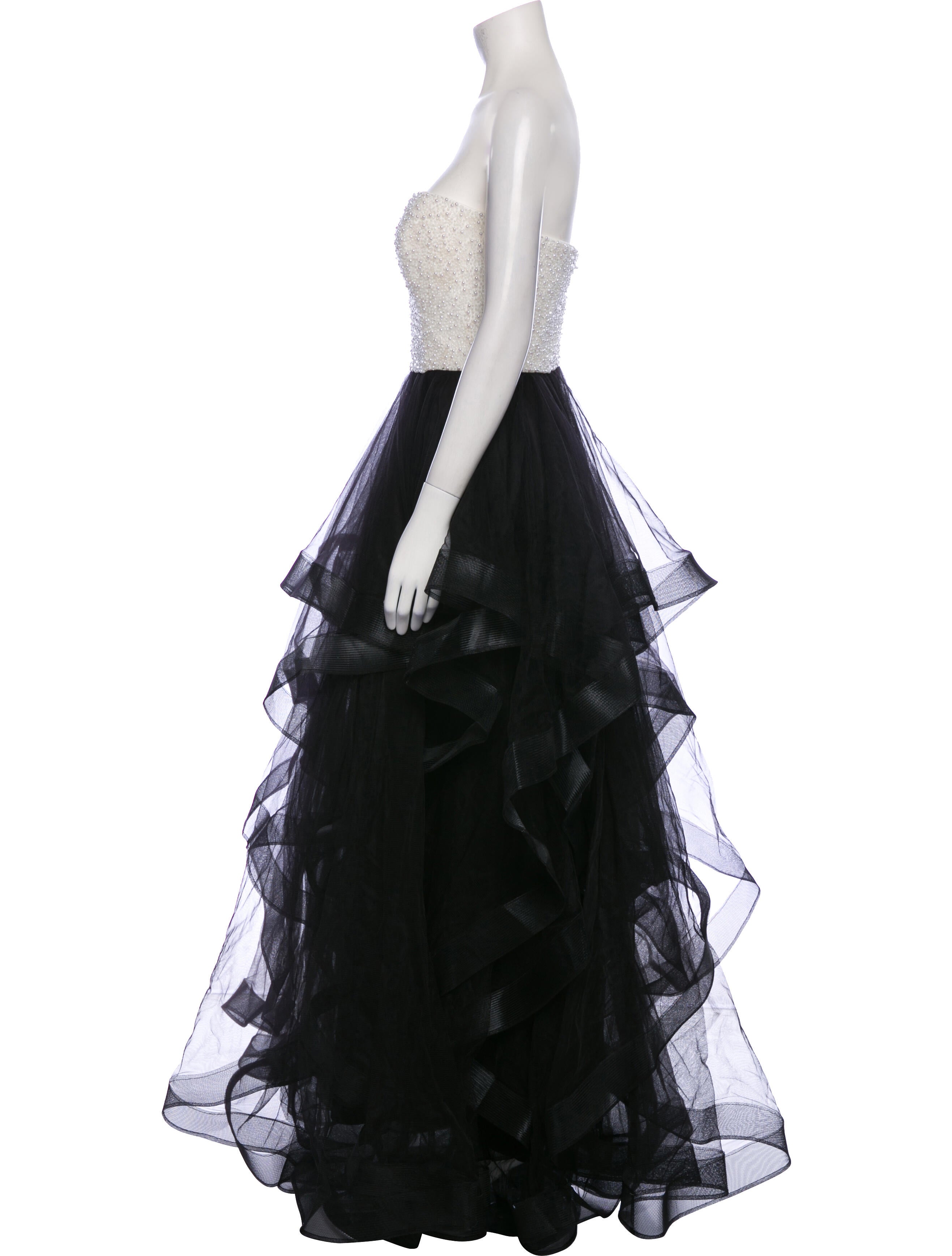 Basix Black Label Lace Pattern Long Dress