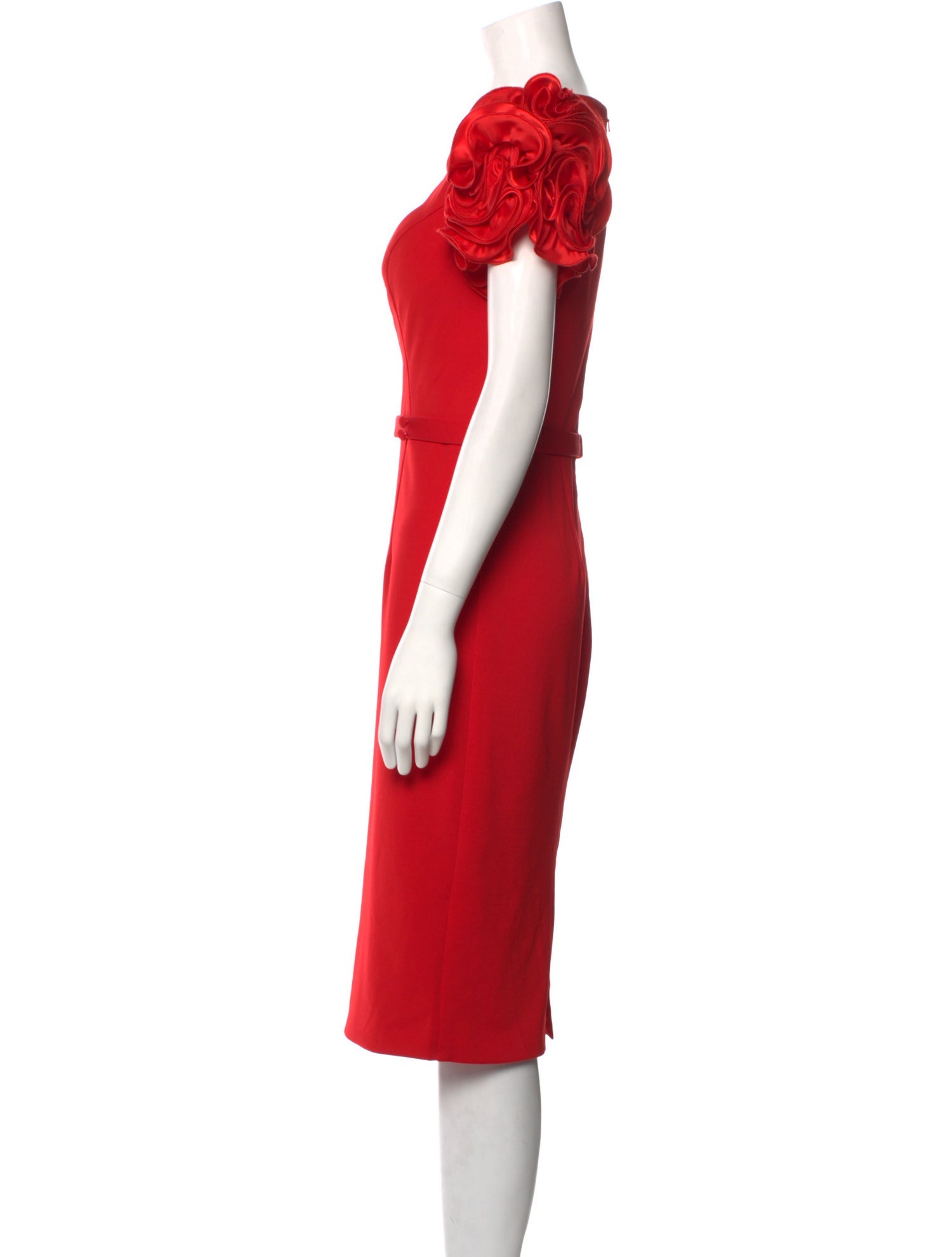 Basix Black Label Bateau Neckline Midi Length Dress