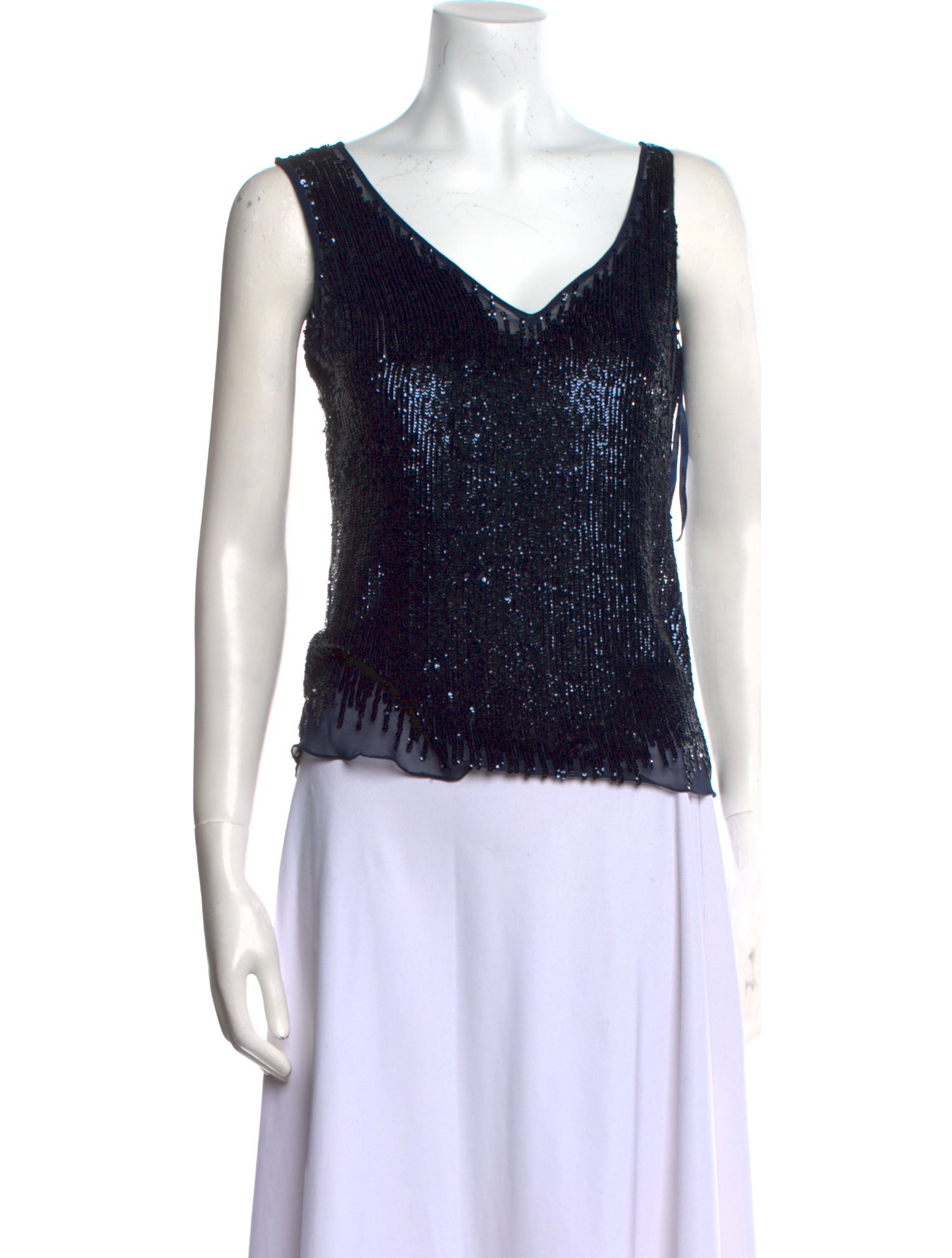 Basix Black Label Silk V-Neck Top