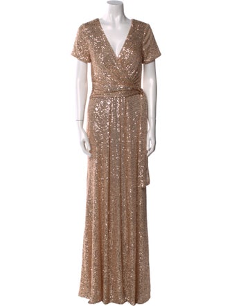 Basix Black Label V-Neck Long Dress