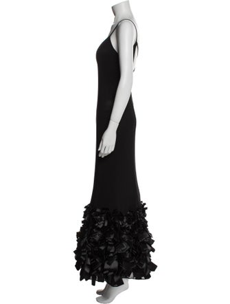 Basix Black Label V-Neck Long Dress