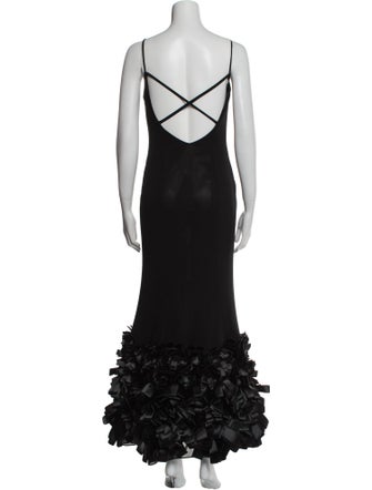 Basix Black Label V-Neck Long Dress