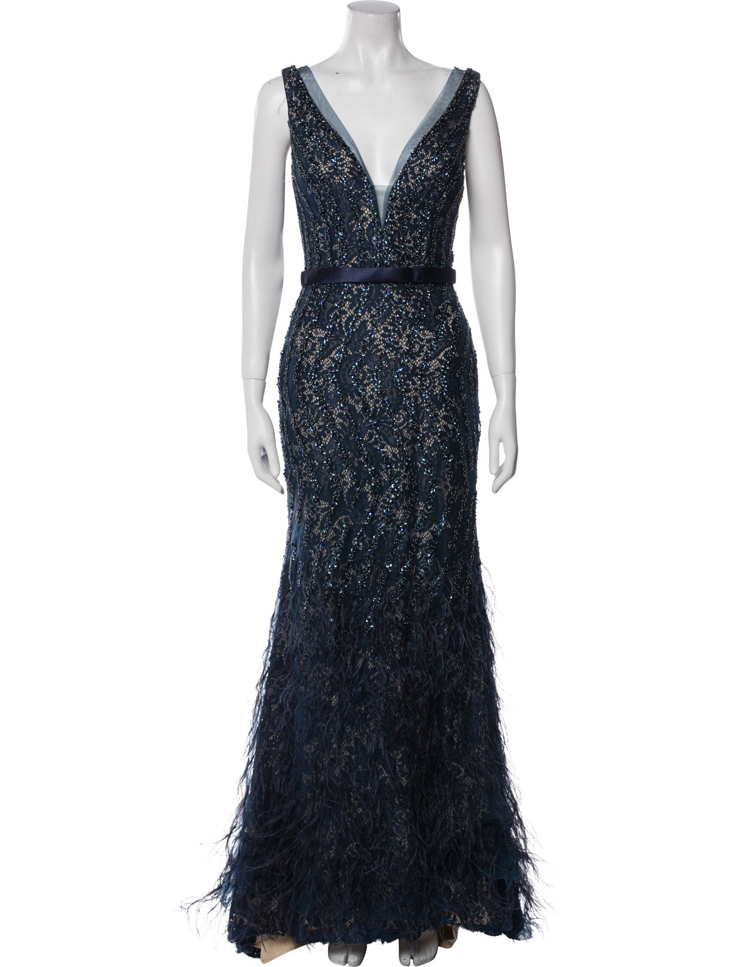 Basix Black Label Lace Pattern Long Dress