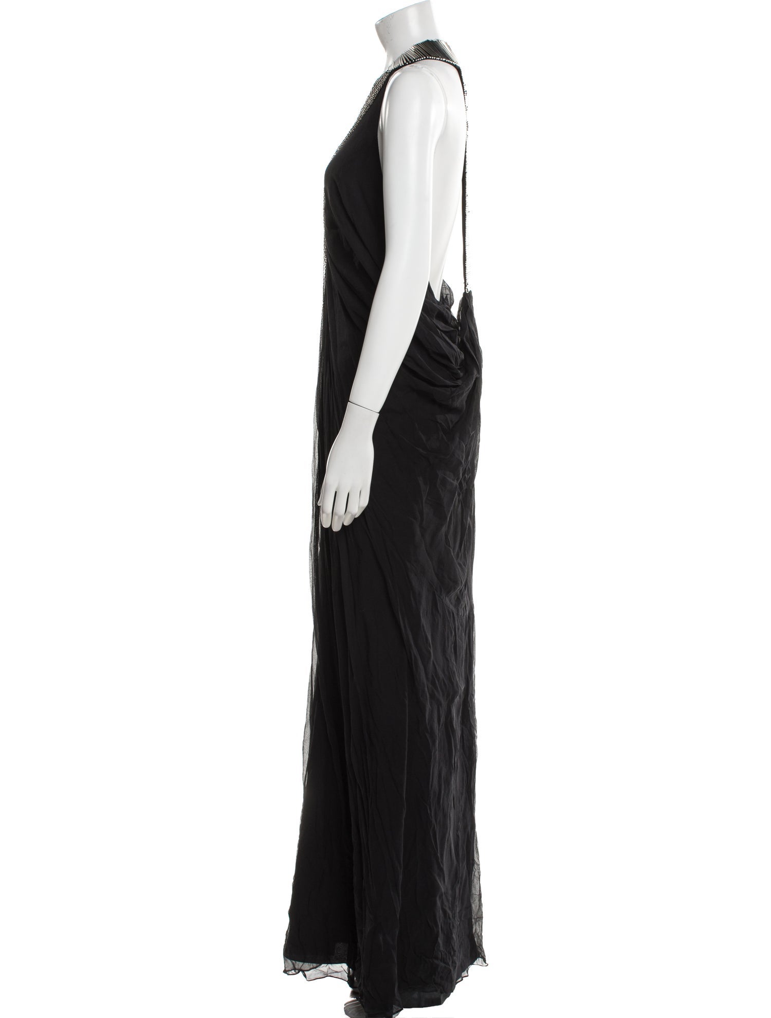 Basix Black Label Silk Long Dress w/ Tags