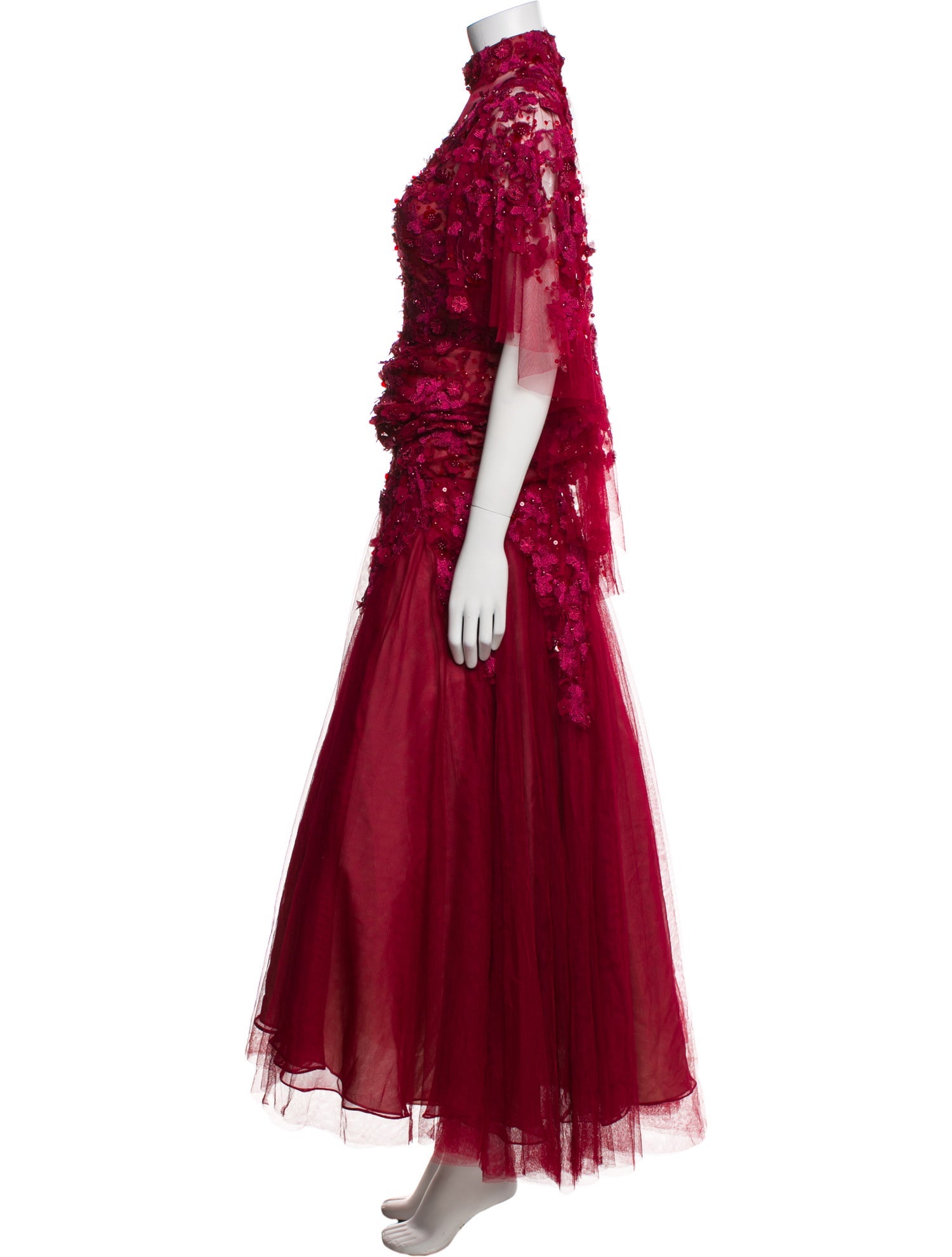 Basix Black Label Mock Neck Long Dress