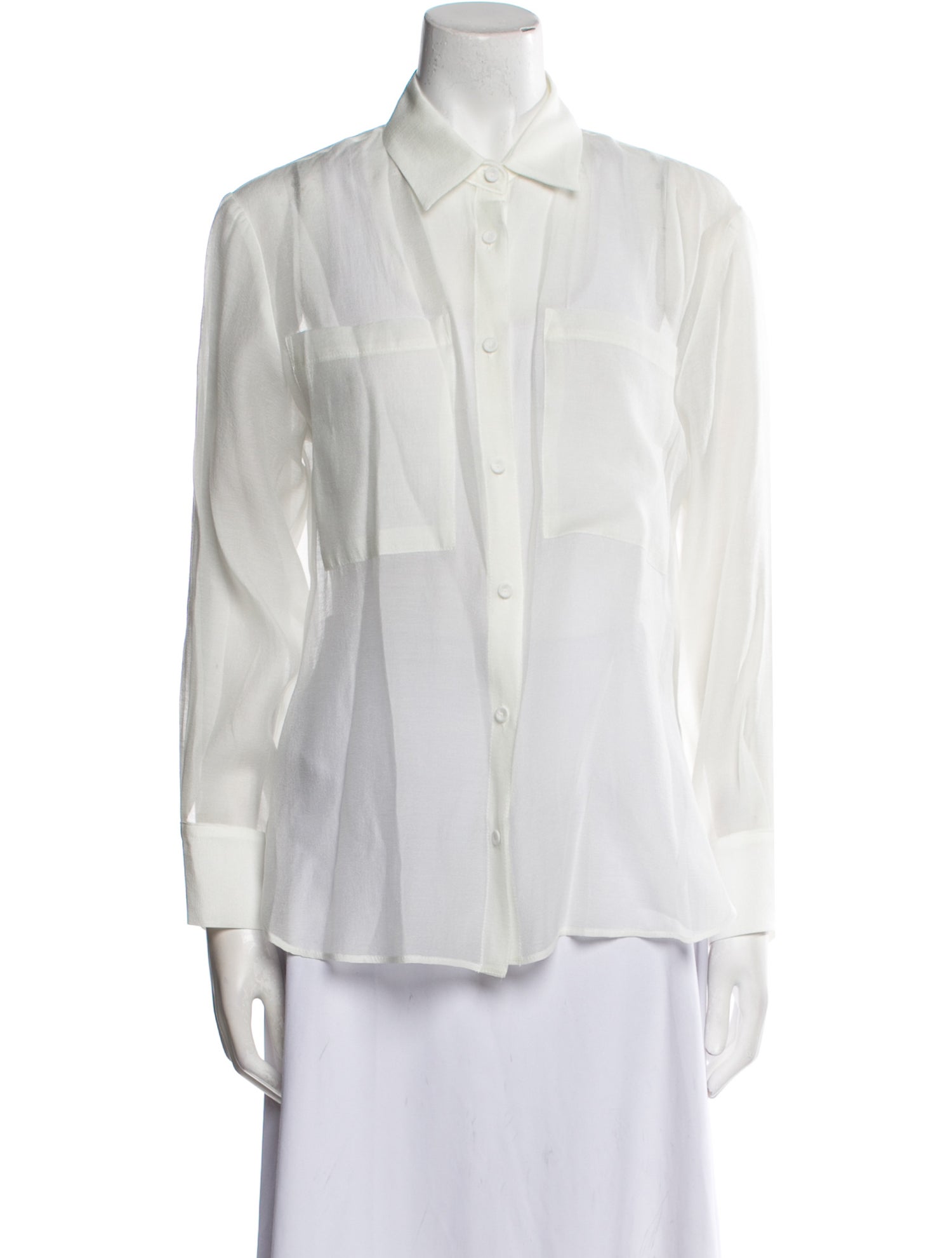 Bar Long Sleeve Button-Up Top