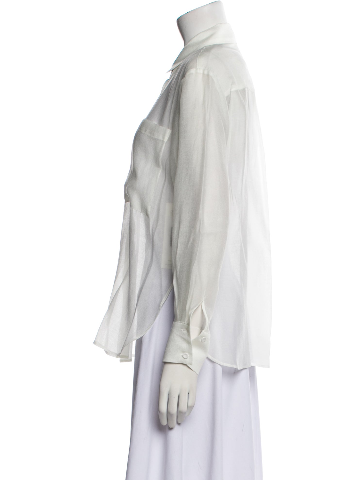 Bar Long Sleeve Button-Up Top