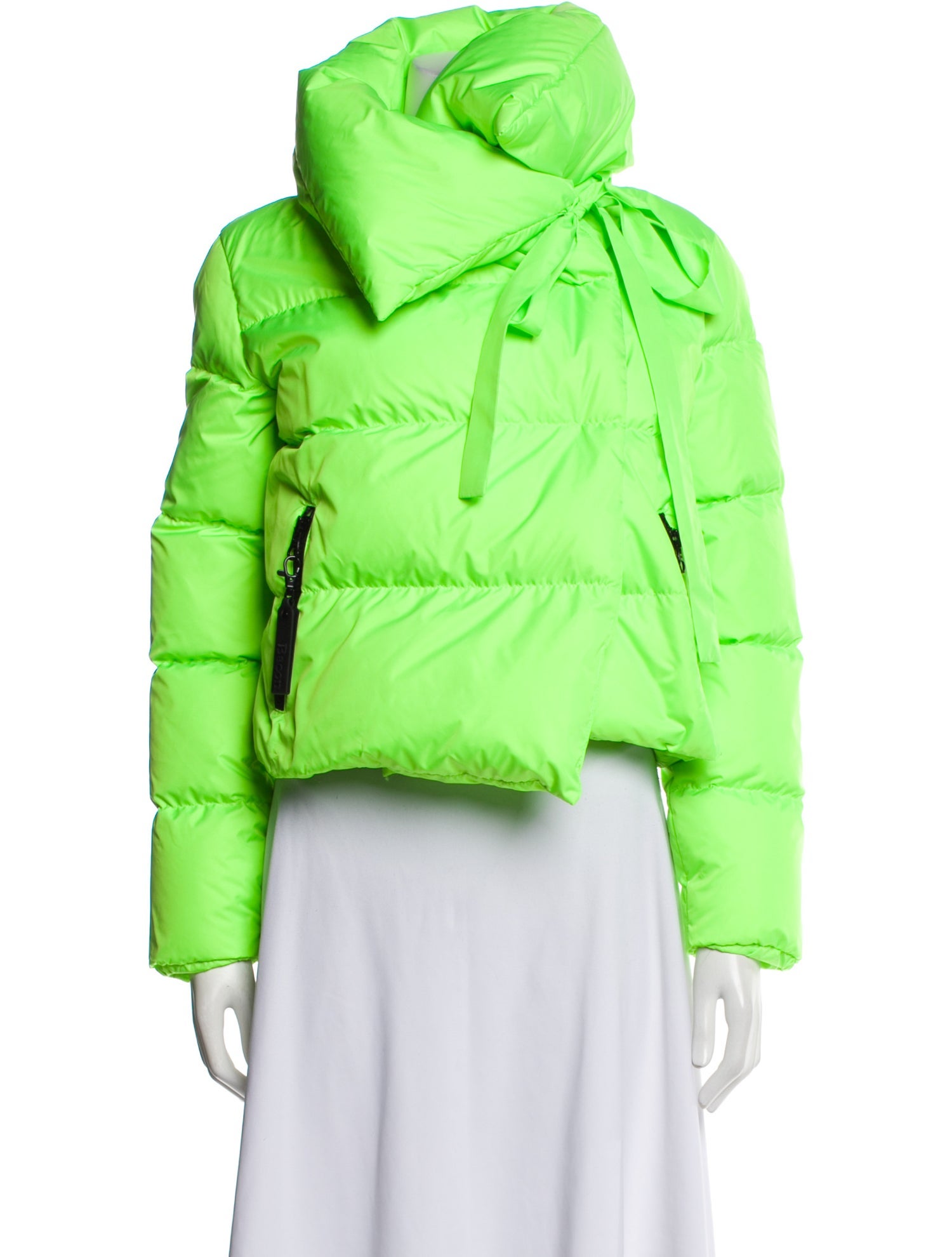 Bacon Down Colorblock Pattern Down Jacket w/ Tags