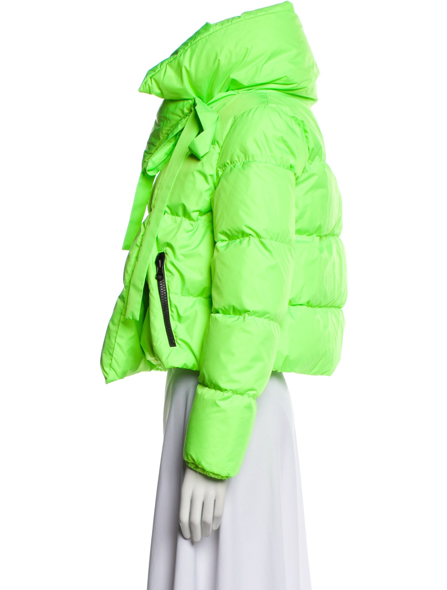 Bacon Down Colorblock Pattern Down Jacket w/ Tags