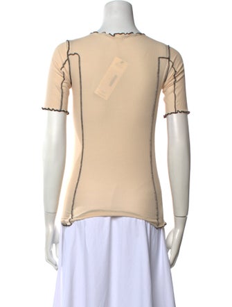 Base Mark Bateau Neckline Short Sleeve Top