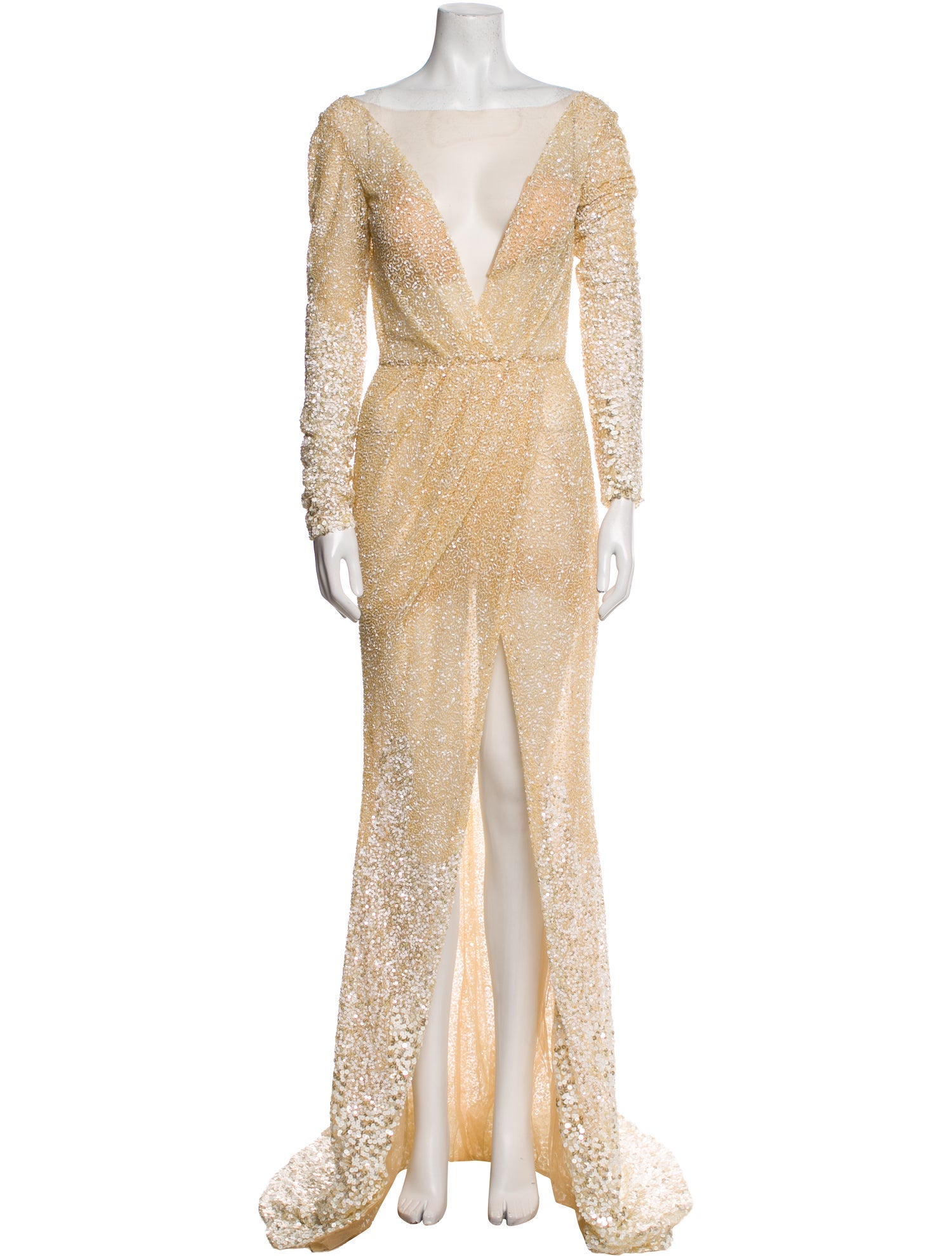 Berta V-Neck Long Dress