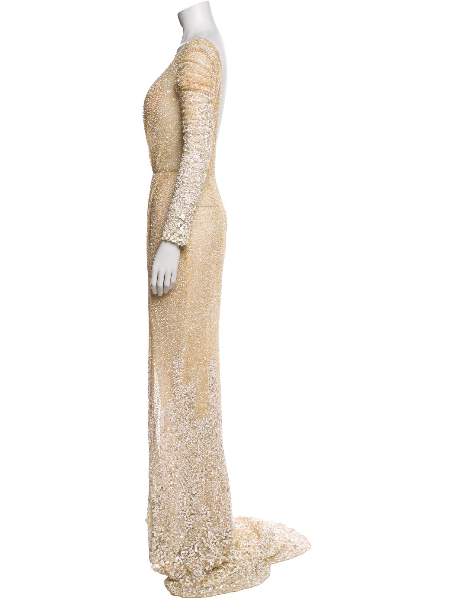 Berta V-Neck Long Dress