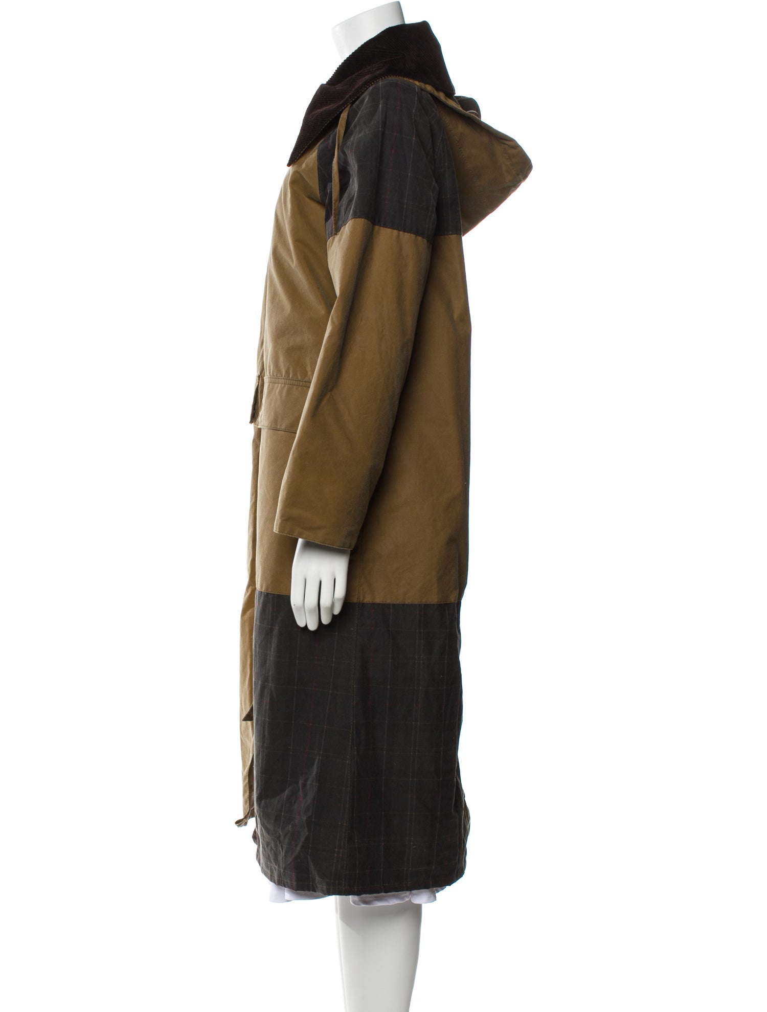 Barbour x GANNI Colorblock Pattern Trench Coat