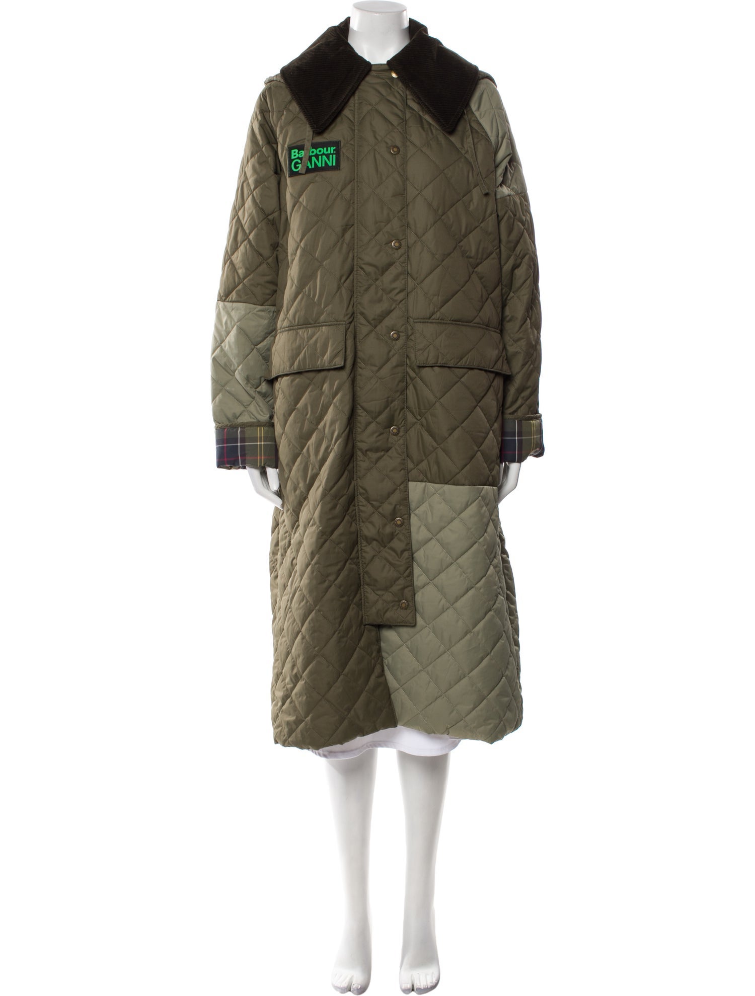 Barbour x GANNI Colorblock Pattern Parka