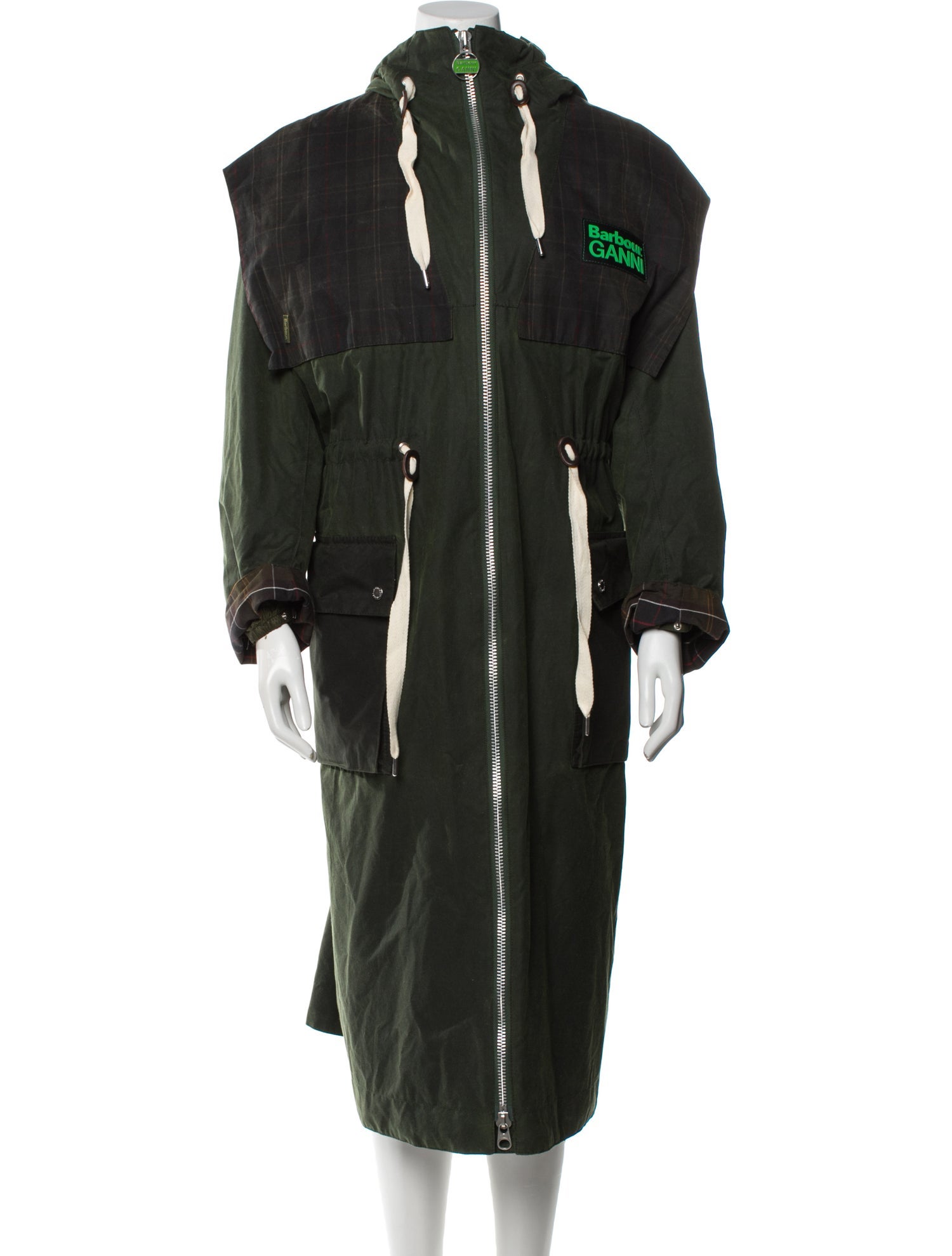 Barbour x GANNI Faux Fur Coat