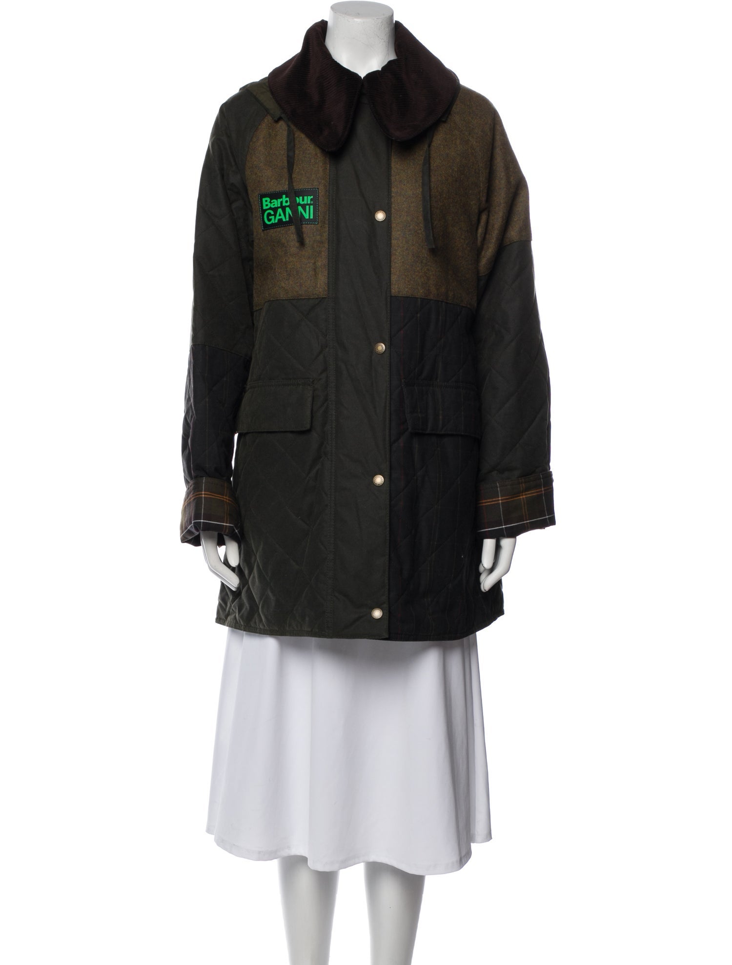 Barbour x GANNI Colorblock Pattern Utility Jacket