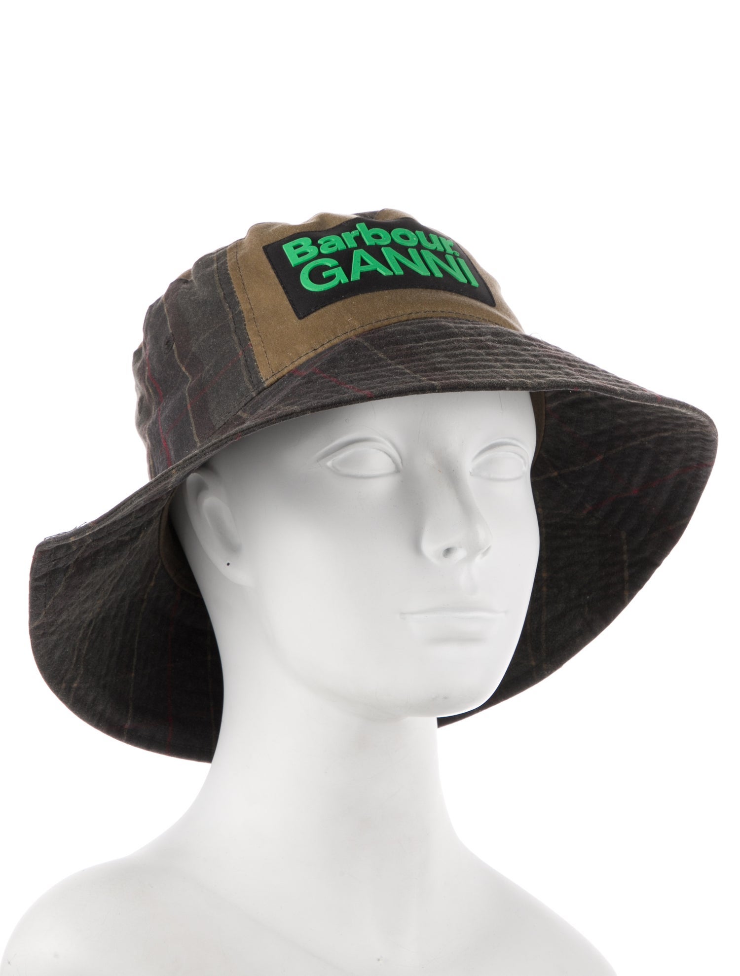 Barbour x GANNI Plaid Bucket Hat