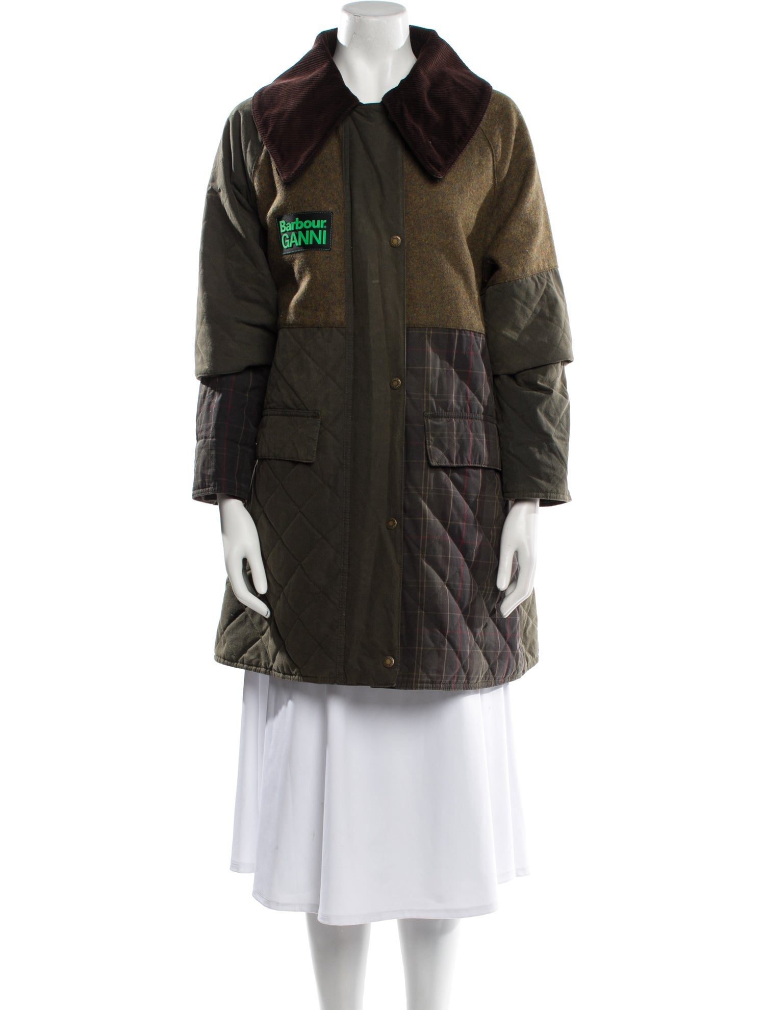 Barbour x GANNI Faux Fur Coat