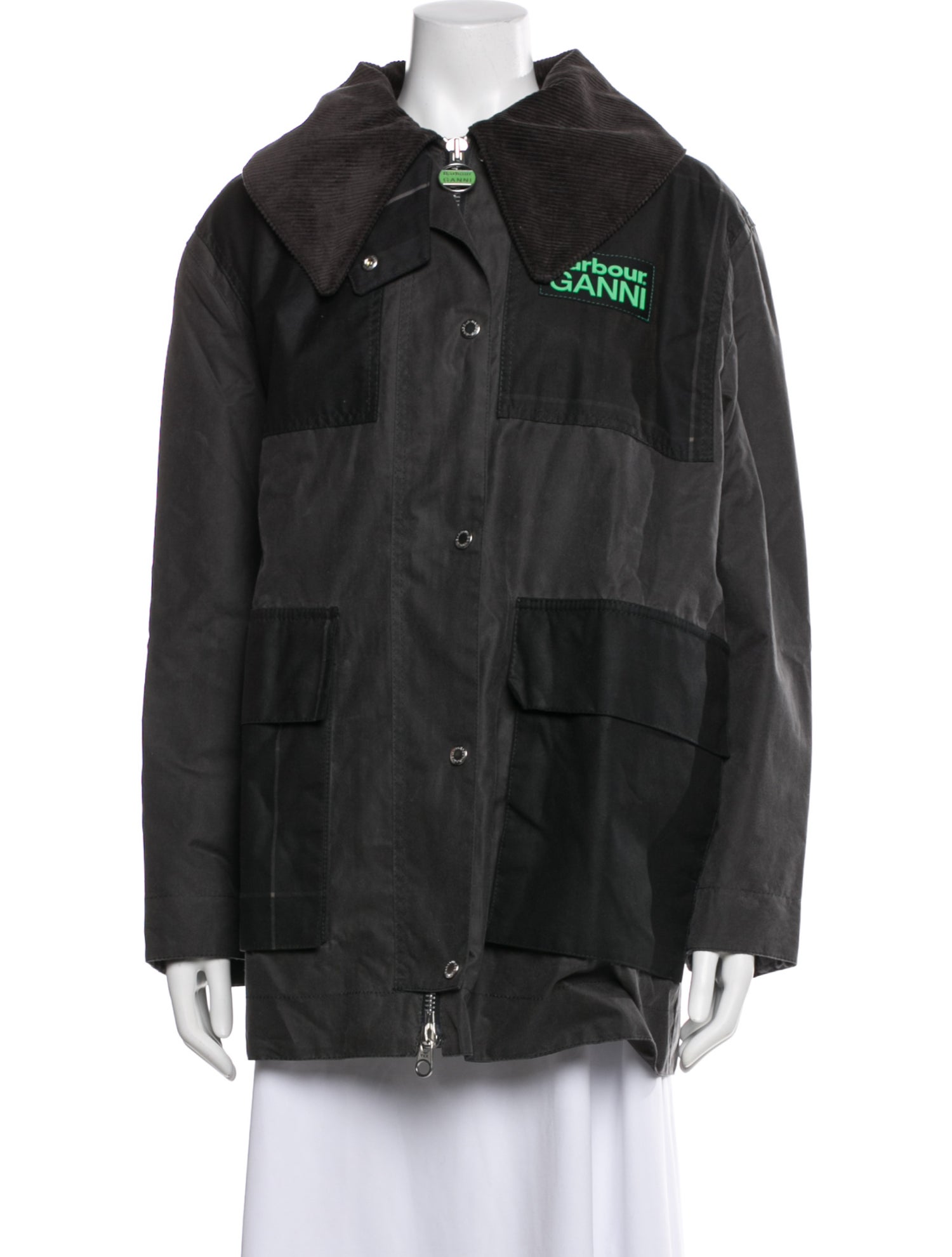 Barbour x GANNI Colorblock Pattern Utility Jacket
