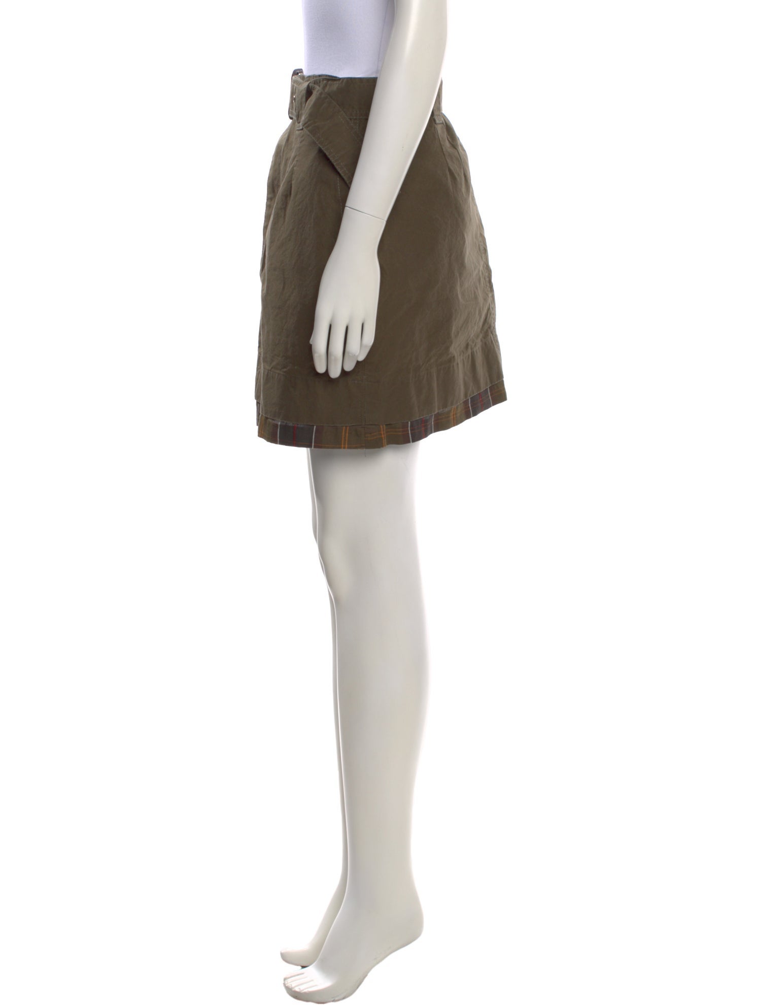 Barbour x GANNI Plaid Print Mini Skirt