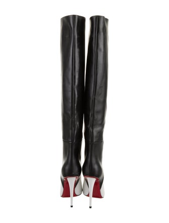 Barbie x Christian Louboutin Leather Colorblock Pattern Boots