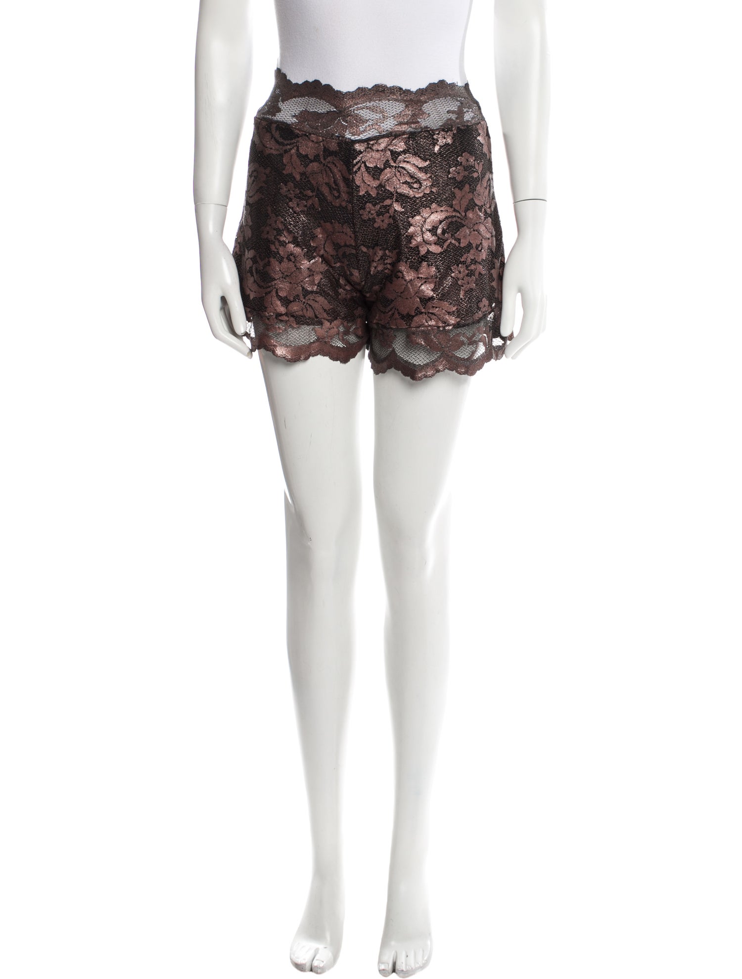 Balensi Paris Lace Pattern Mini Shorts