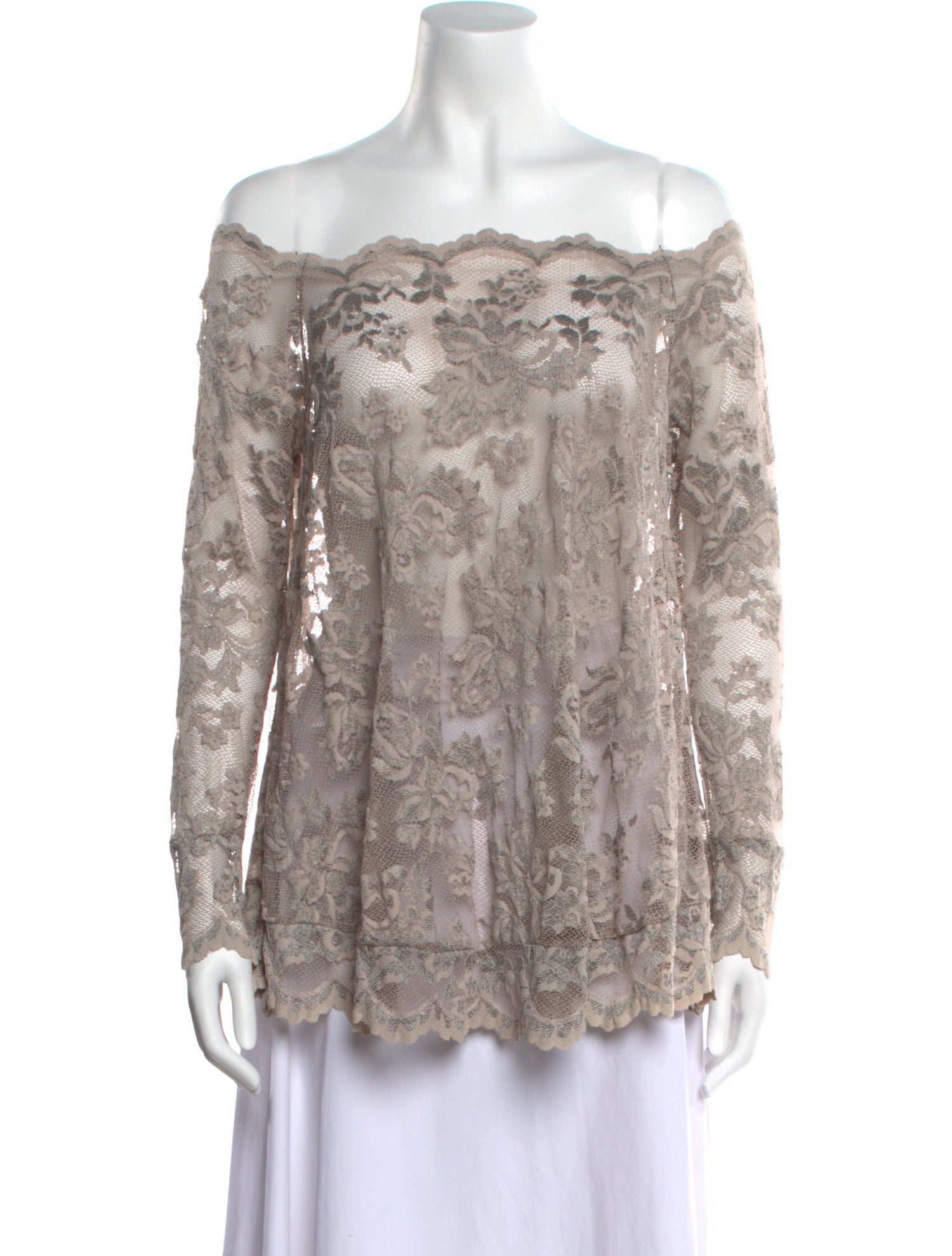 Balensi Paris Floral Print Off-The-Shoulder Blouse