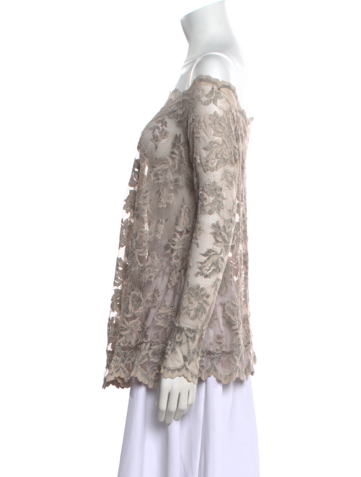 Balensi Paris Floral Print Off-The-Shoulder Blouse