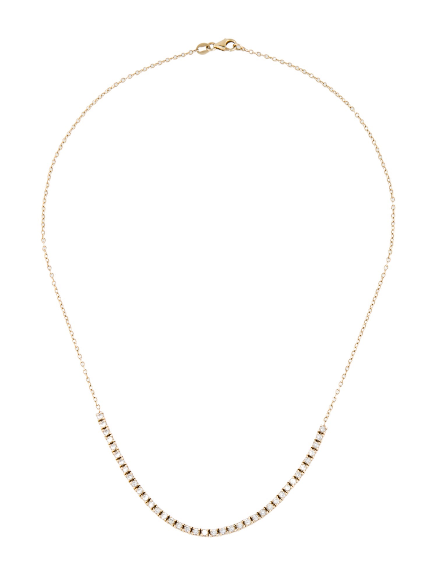 Baby Gold 14K Diamond Tennis Chain Necklace