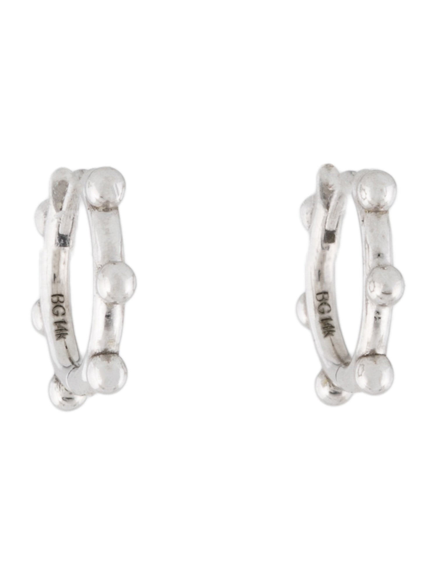 Baby Gold 14K Ball Huggie Hoop Earrings