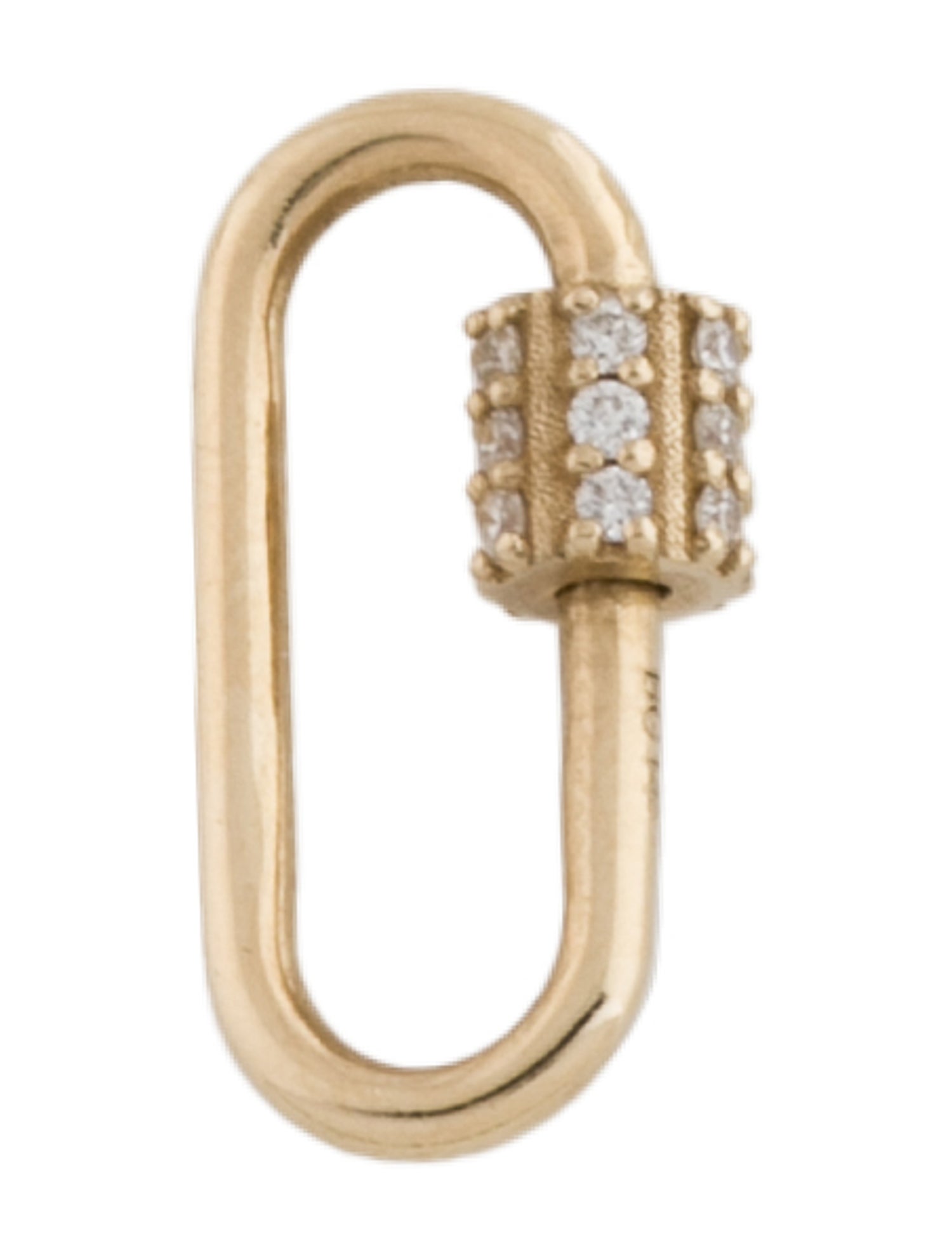 Baby Gold Diamond Barrel Charm Connector